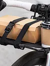 Metal Bike Front Basket Detachable Bike Front Rack Carrier 33 LBS Capacity Luggage Panniers Bag Carrier Bracket with Straps for Outdoor Travel Cycling & Commute