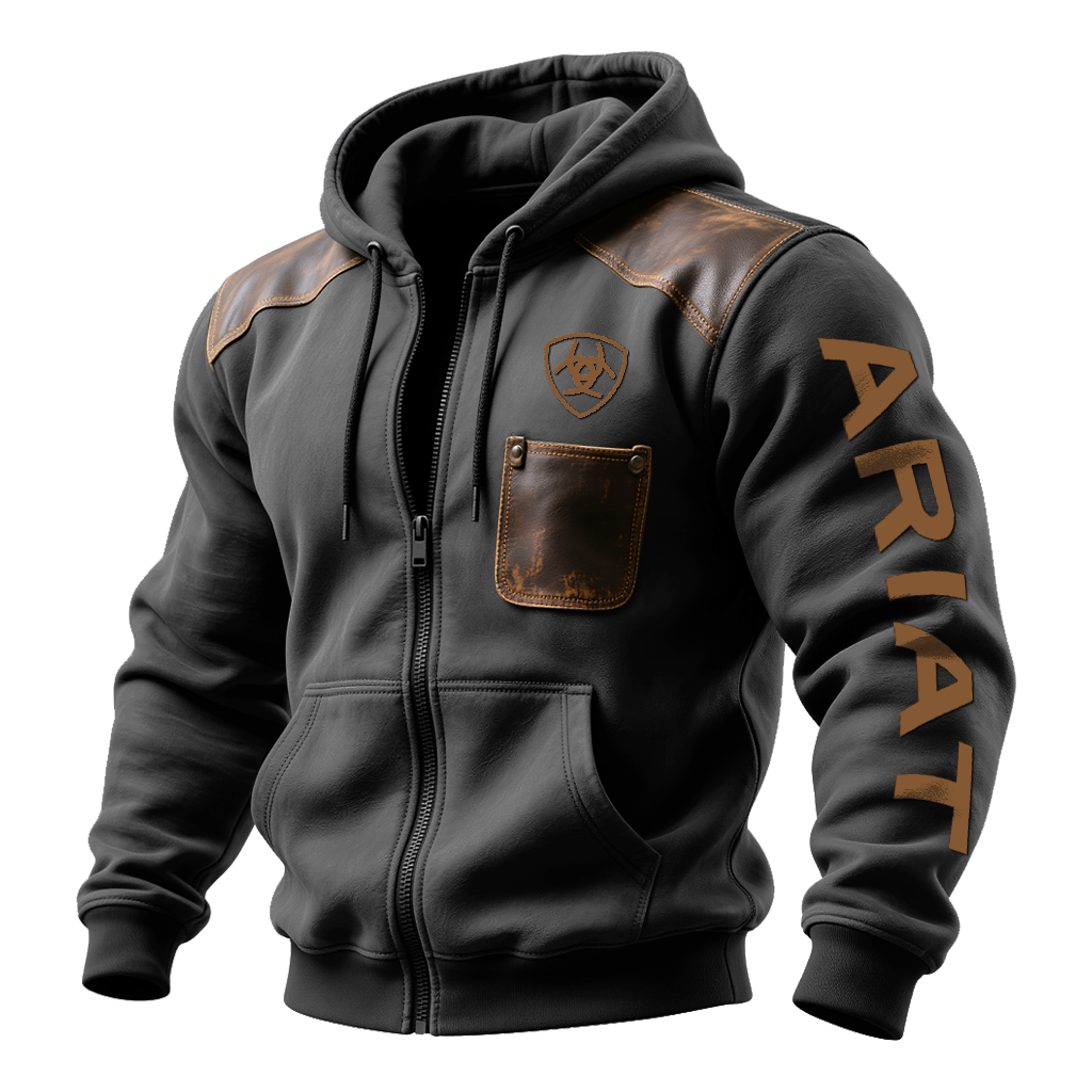 Ariat Hooded Jacket with Leather Accents