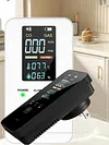 4-in-1 Portable Carbon Monoxide Alarm with Digital Display Plug-in Carbon Monoxide Detector Temperature and Humidity Monitor for Travel Home Hotel Camping RV
