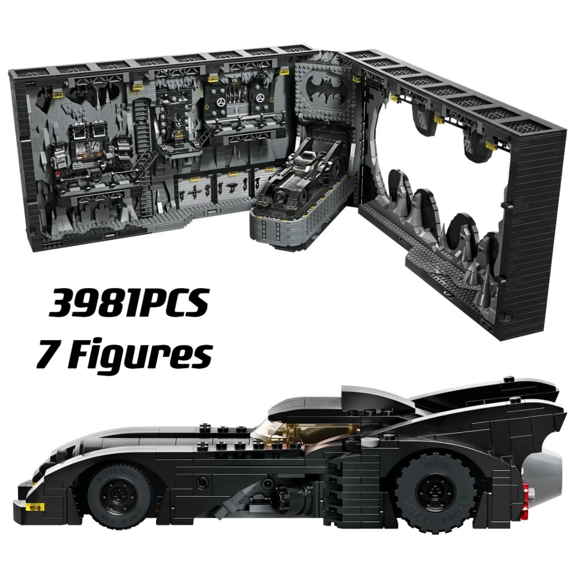 76252 Batcave Shadow Box Christmas Birthday Model 3981Pcs Brick Children's Educational Toy