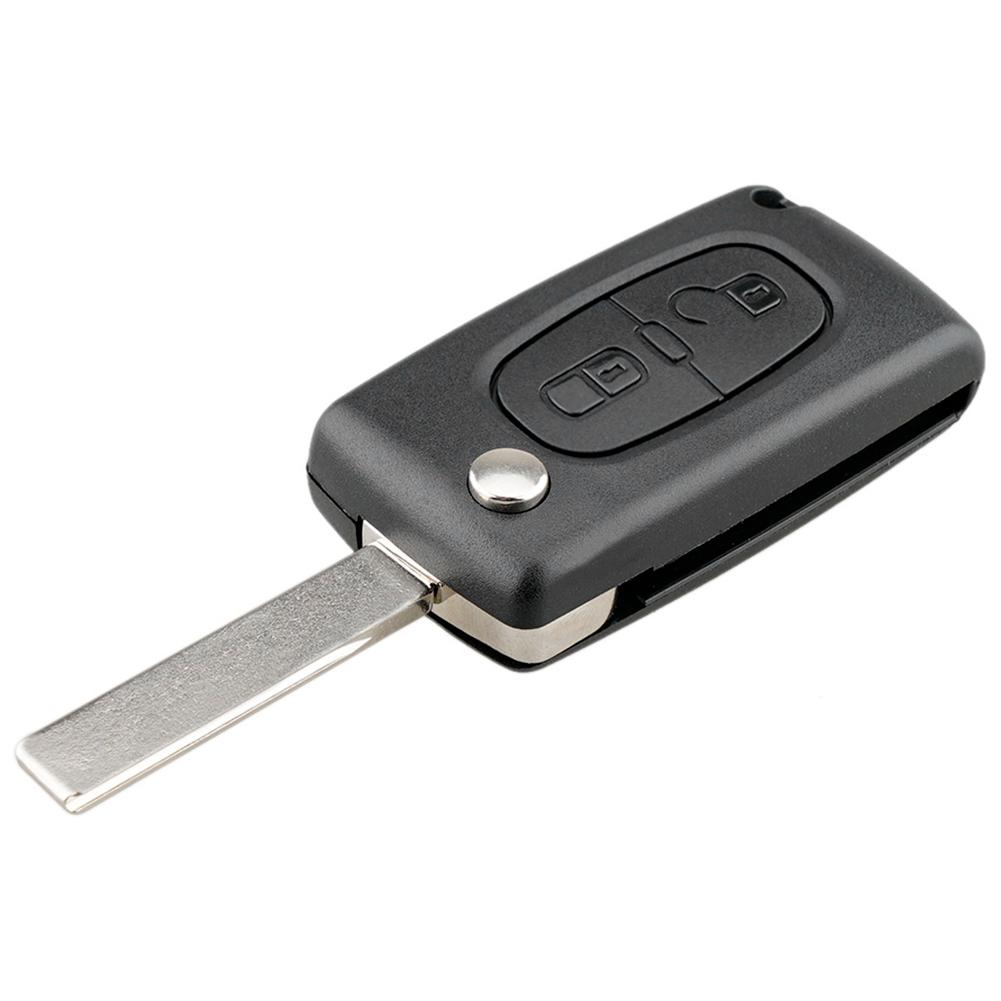 

2 Buttons Flip Folding Key Case Blank Shell for Peugeot 207 (CE0536+HU83), 501 Original