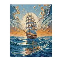 Sunset Sailing Ship - Pearls Painting