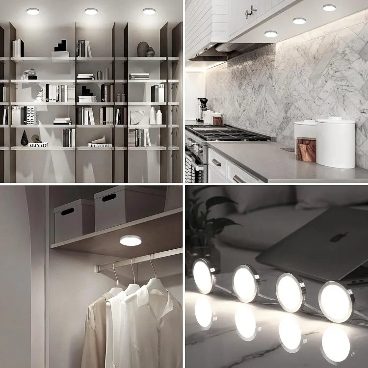 LED Unterbauleuchten Set – 3x 5W, Dimmbar, Ultraflach (4 Mm), Für Küchenschränke & Vitrinen