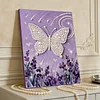 DIY Pearl Painting Lavender Butterfly for Home Decor with Frame(30x40cm)
