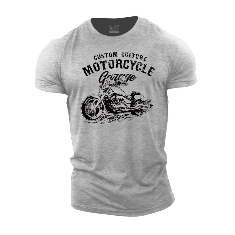 Cotton Motorcycle Graphic Men's T-shirts tacday