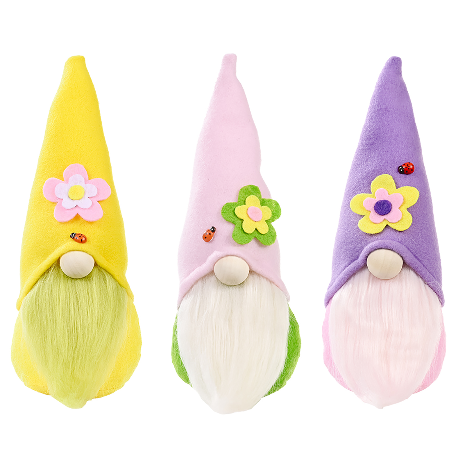 

Gnome Doll Flower Ladybug Faceless Dwarf Figurine Harvest Decor Ornaments, 501 Original