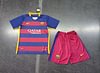 Joyfball 2015/2016 Kids Size Retro Barcelona Home Football Shirt 1:1 Thai Quality