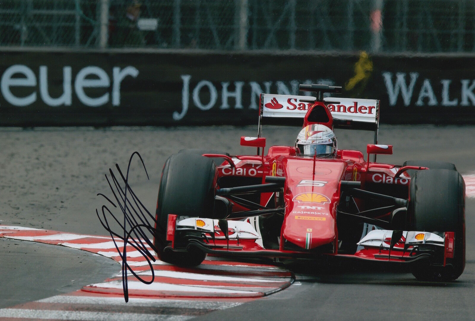 Sebastian Vettel Hand Signed 12x8 Photo Poster painting F1 Scuderia Ferrari 17