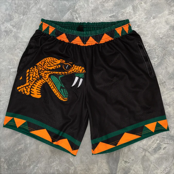 Casual print track shorts