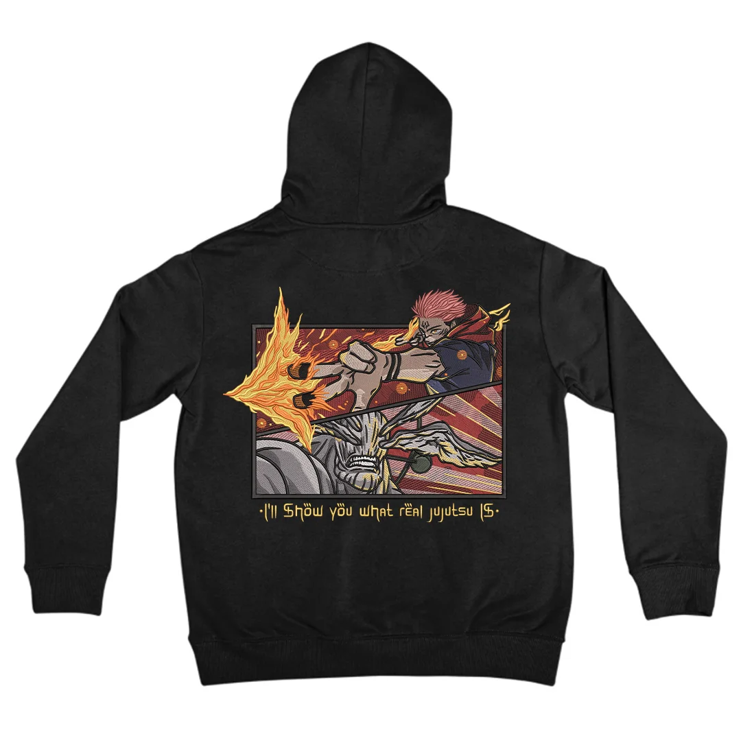 Sukuna vs Mahuraga Embroidery Men's Hoodie