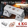 Magnetic V Type Welding Jig Clamps Adjustable V Pads F-Clamp Fixture Holder
