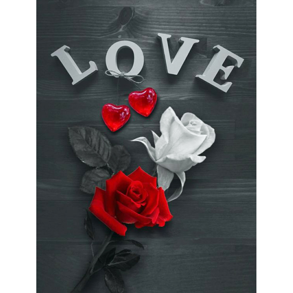 

Valentine Day Love Rose - Round Drill Diamond Painting - 30*40CM, 501 Original