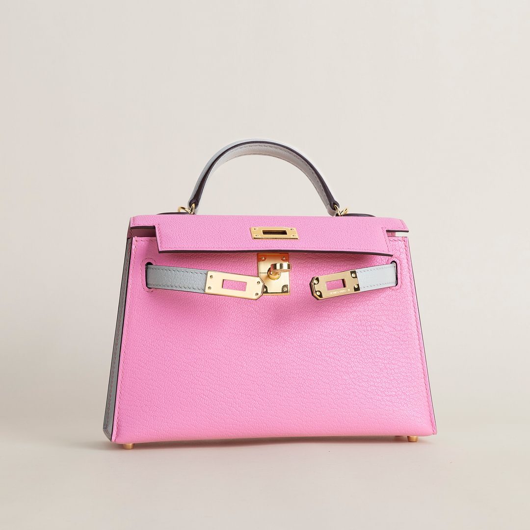 Mini Kelly II Chevre &nbsp;5P Pink&nbsp;/8L Beton GHW