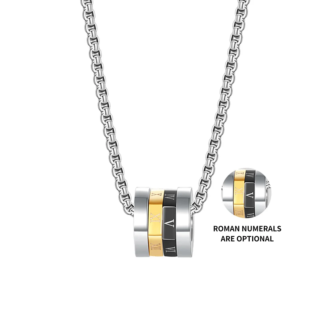 Men are wearing titanium steel pendants