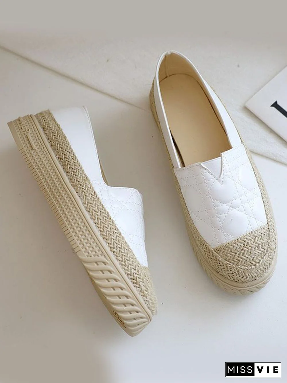 Breathable Lightweight Woven Platform Fisherman's Shoes