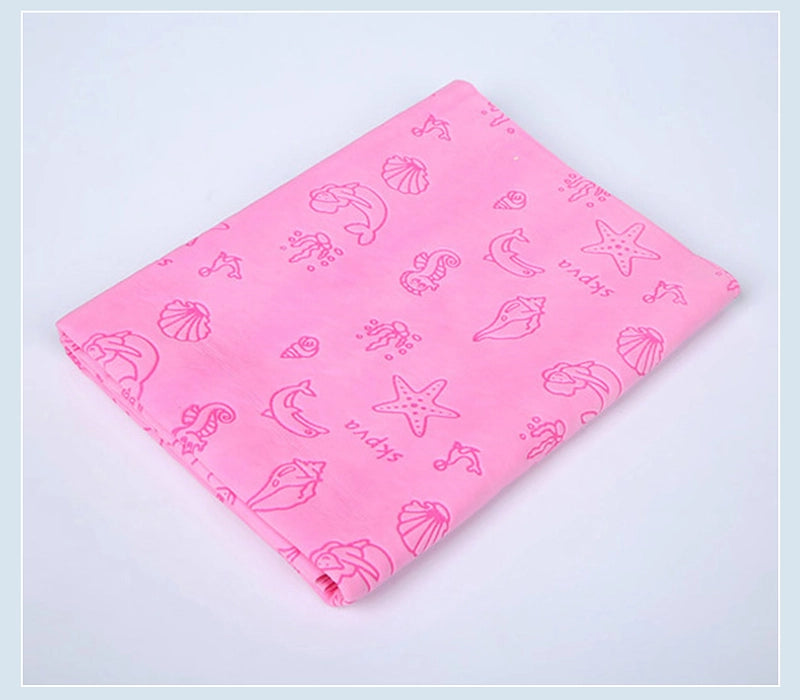 Pet Towel Bag Embossed Multifunctional Deerskin Towel Pet Special Bath Absorbent Towel Dry Hair Towel