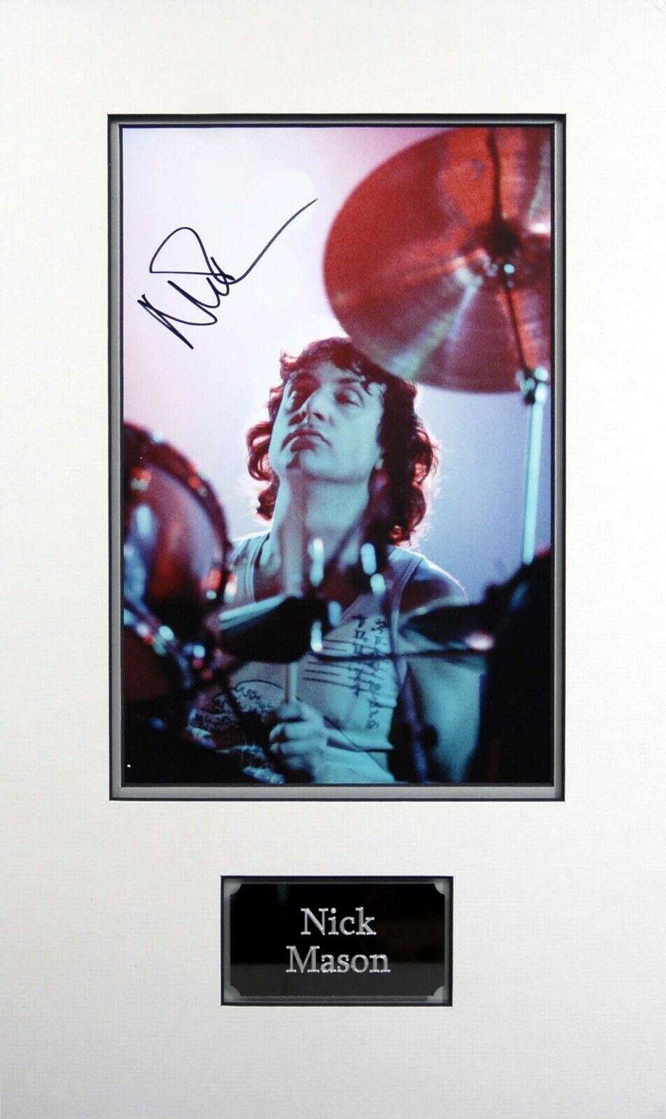 Nick MASON Signed & Mounted 12x8 Photo Poster painting AFTAL COA Pink Floyd Drummer