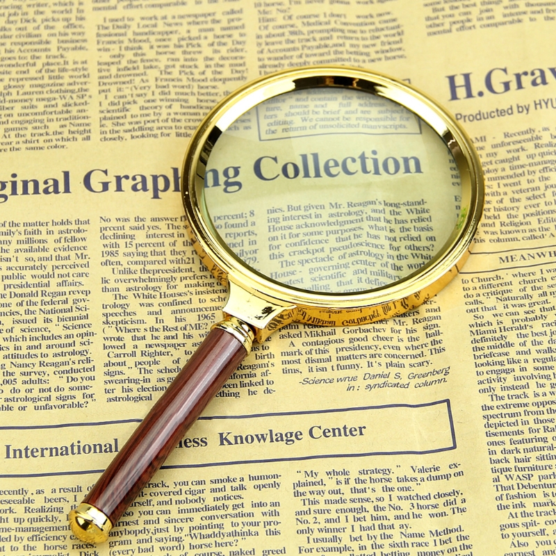 Likron Watches Retro Handheld Magnifying Glass 10X Power - Classic Design Loupe for Reading