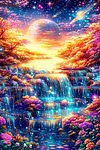 Luxury AB Velvet Diamond Painting Kit - Landscape