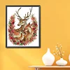 >SALE<Full Embroidery Cotton Thread 14CT Printed Xmas Deer Family Cross Stitch 36x47cm