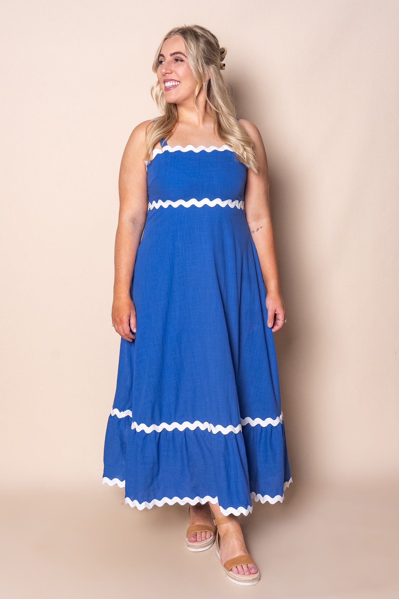 Mira Maxi Dress in Cobalt Blue