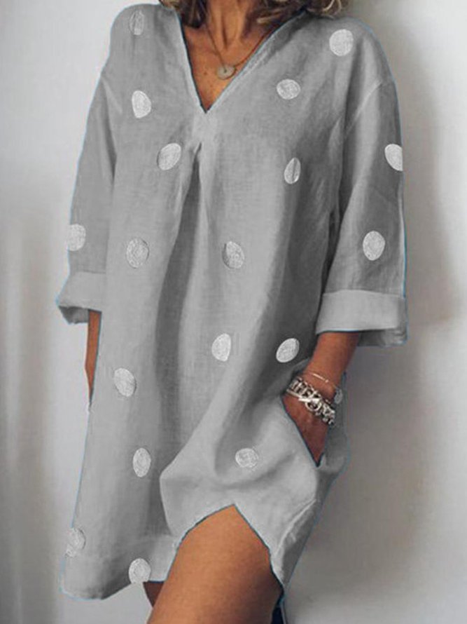 Sweet Pockets Long Sleeve Dresses Zaesvini
