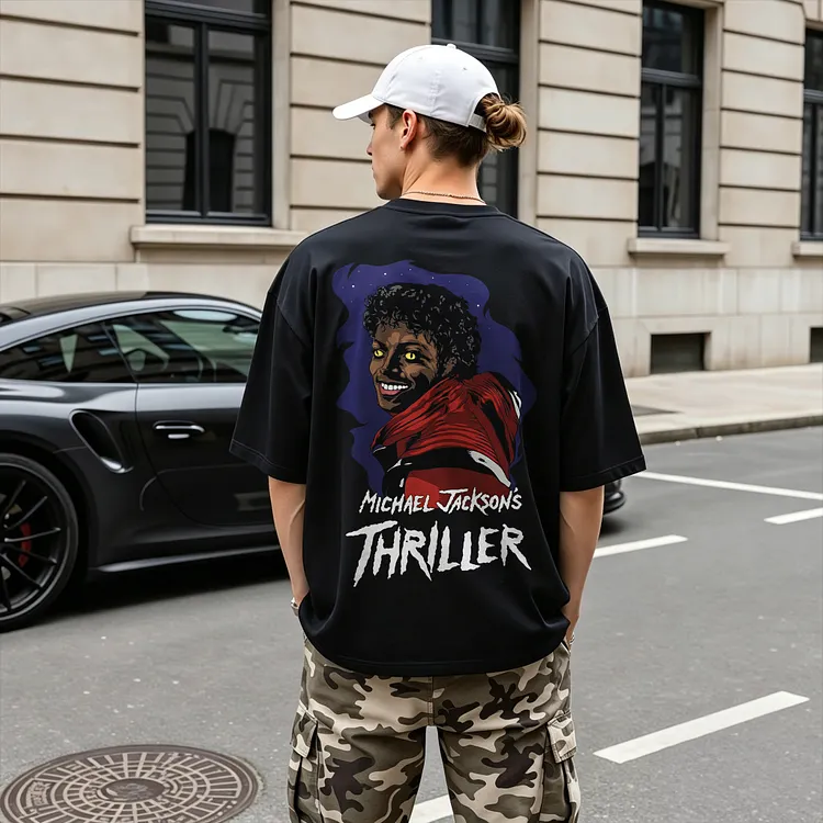 Michael Jackson's Thriller Back Print Printed Men's T-shirt
