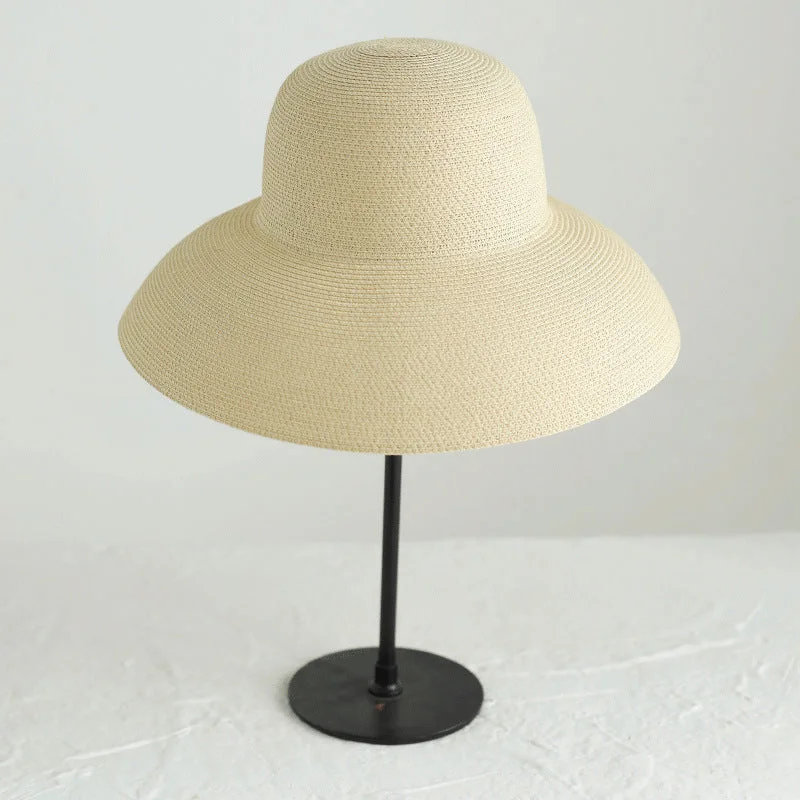 Women's Straw Hat French Retro Large Brimmed Sun Shade Beach Hat