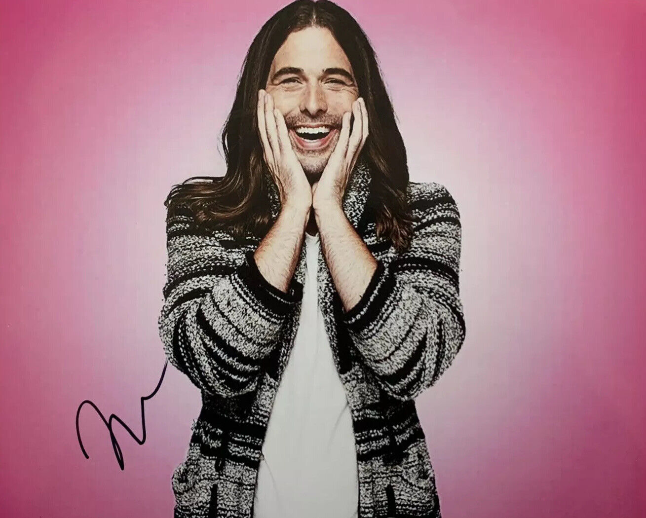 JONATHAN VAN NESS HAND SIGNED 8x10 Photo Poster painting QUEER EYE AUTOGRAPHED AUTHENTIC RARE