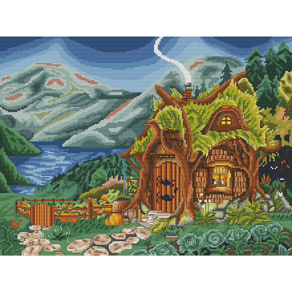 

Tree House - 14CT Counted Cross Stitch - 46*36CM, 501 Original