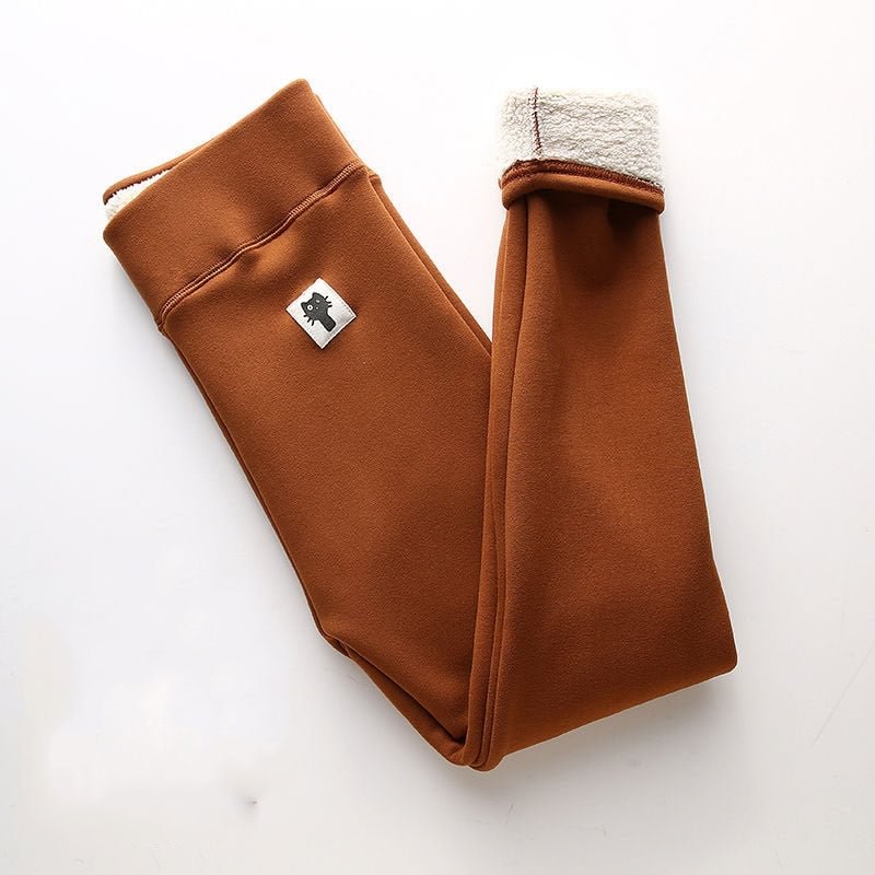 Thick Lamb Cashmere Leggings Women's High Waist Plus Size Pants Women  Casual Streetwear Solid Trousers