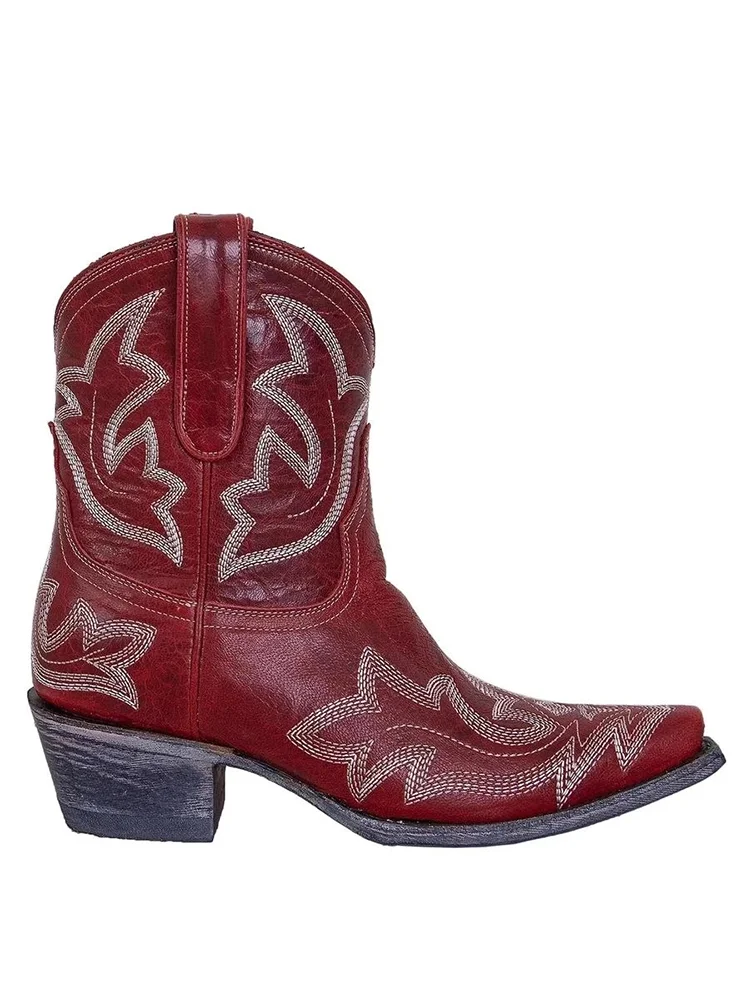 Women's Western Cowboy-Style Retro Fashion Boots - Chic Vintage-Inspired Western Footwear