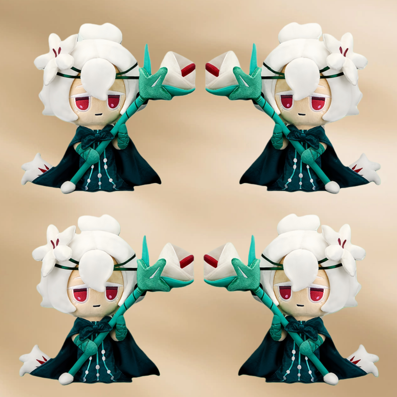 White lily Cookie  Plushies 4pcs