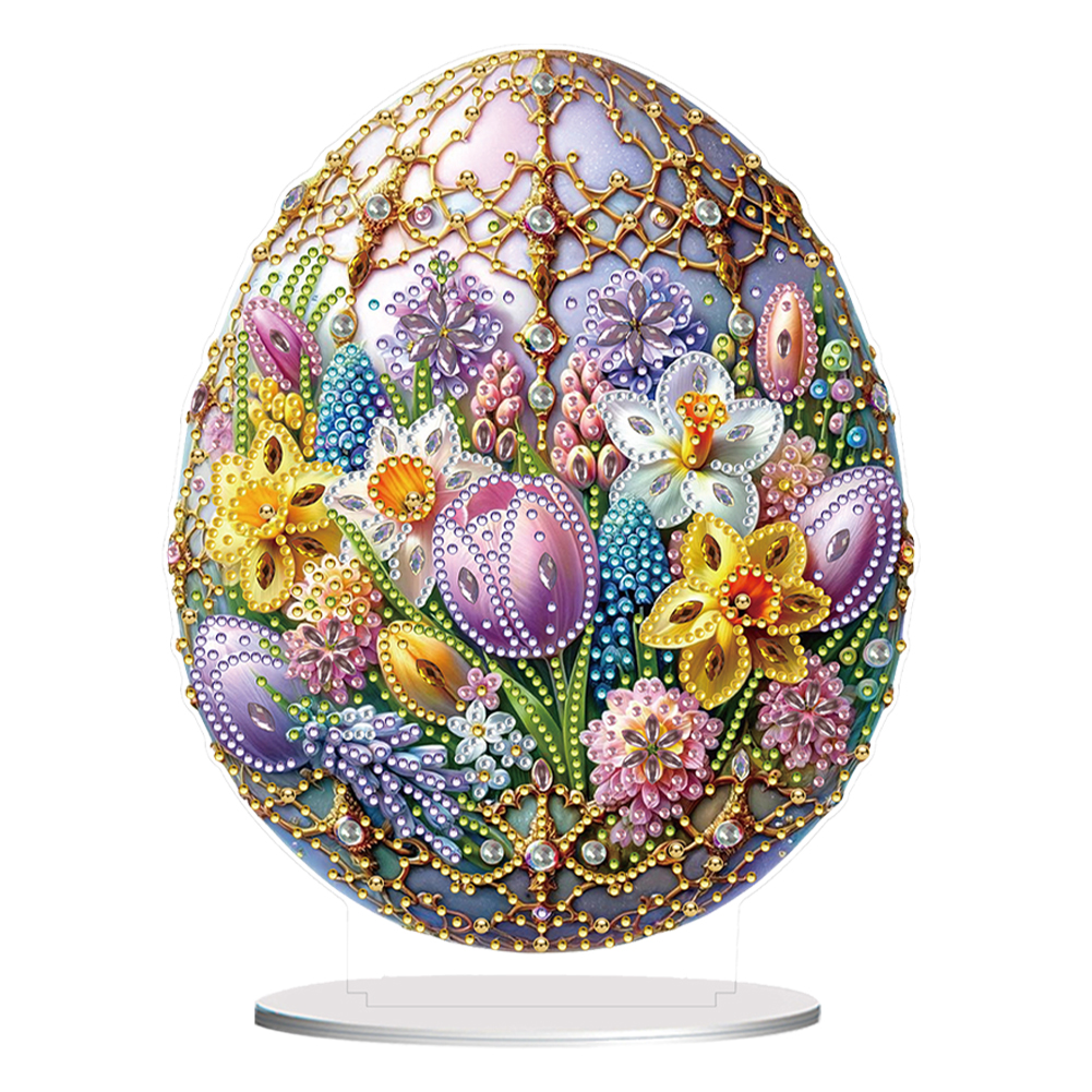 Special Shape Flower Easter Eggs Diamond Painting Desktop Ornaments for Home