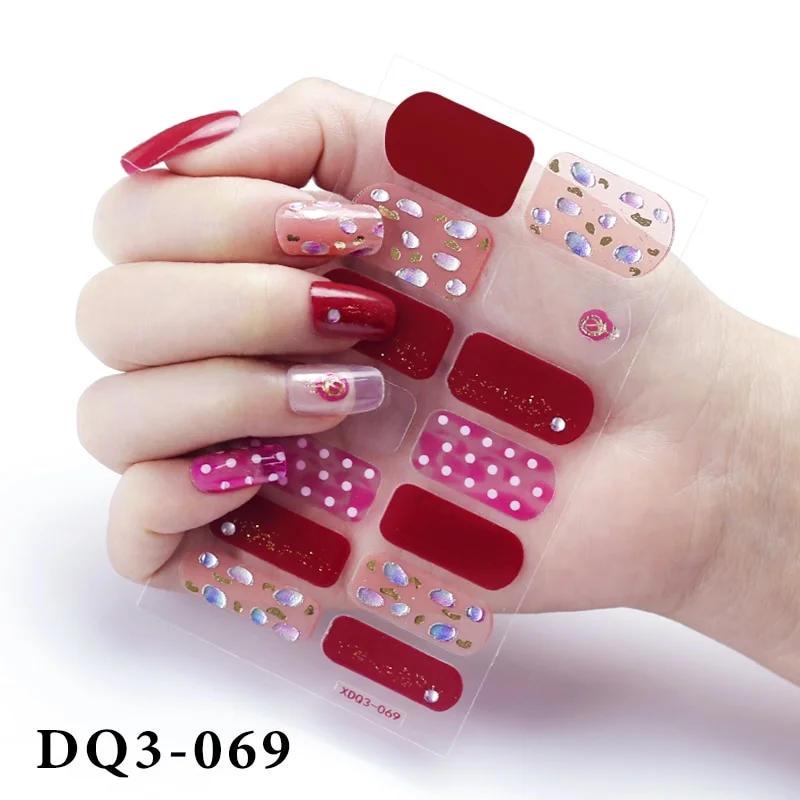 Churchf Nail Stickers Fashion Design Nail Polish Stickers Full Cover Nail Decorations for Manicure Self Adhesive Decals for Nails-Nail Inspo