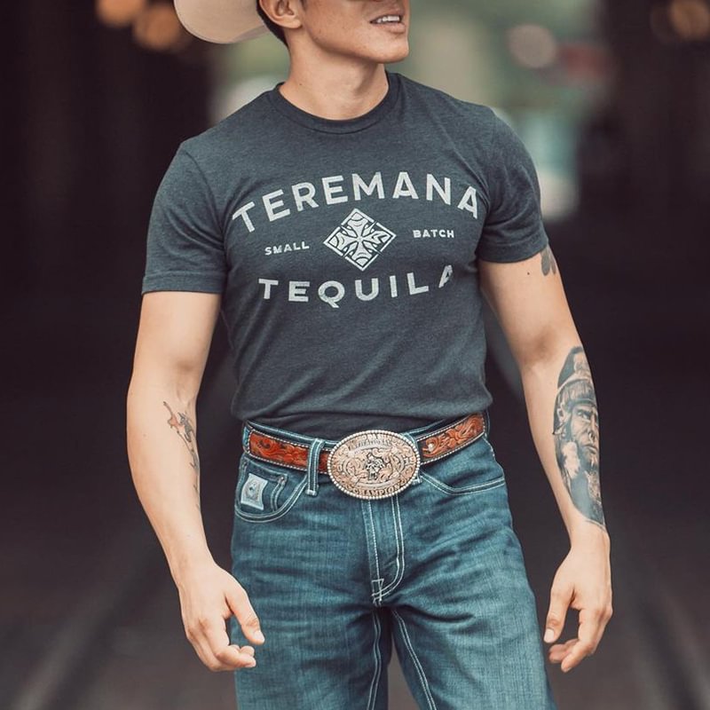Western Style Letter Printing Short Sleeve T-Shirt