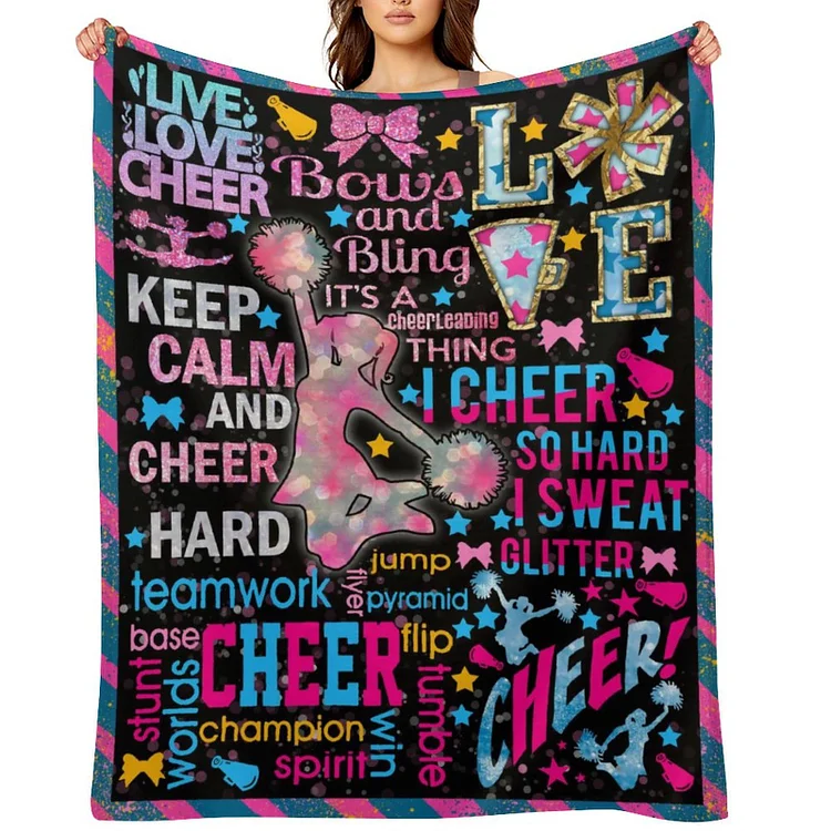 Personalized Lovely Kid Cheer Blanket for Comfort & Unique | BKKid84[personalized name blankets][custom name blankets]