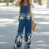 Women's Printed Vest Pants Two Piece Suit
