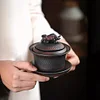 Hand-carved hand-clawed pottery teapot for brewing tea, high-end household tea set