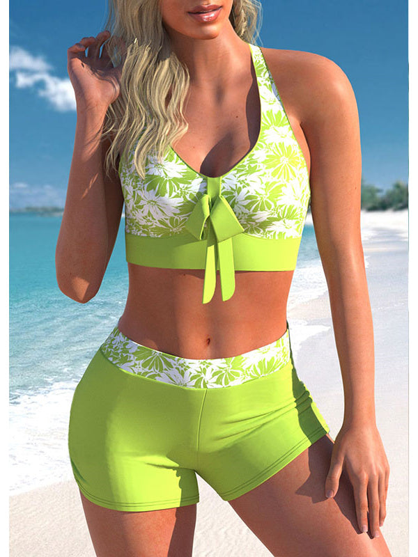 Women Long Sleeve V-neck Graphic Floral Printed Top