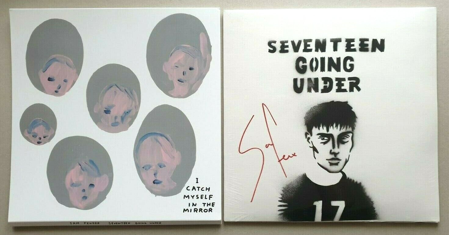 SAM FENDER - SEVENTEEN GOING UNDER LP Sprayed Signed DIY + David Shrigley Sleeve