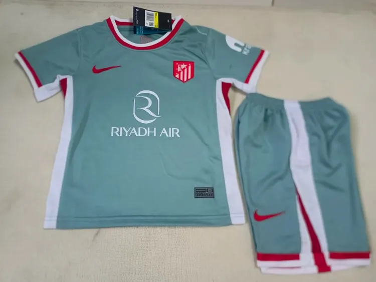 24-25 season Atletico Madrid away kids clothing