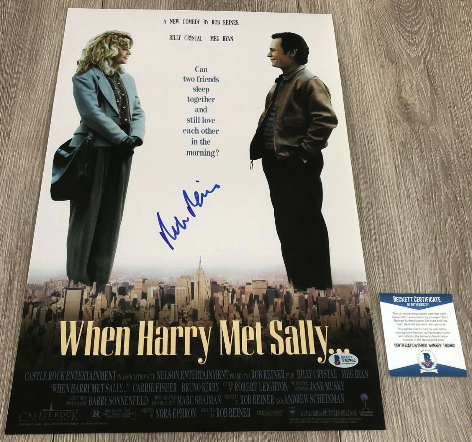 ROB REINER SIGNED WHEN HARRY MET SALLY 12x18 Photo Poster painting w/EXACT PROOF BECKETT BAS COA