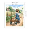 Boy Golden Retriever-11CT Stamped Cross Stitch 40*50cm/15.75*19.69in tapestrymarket