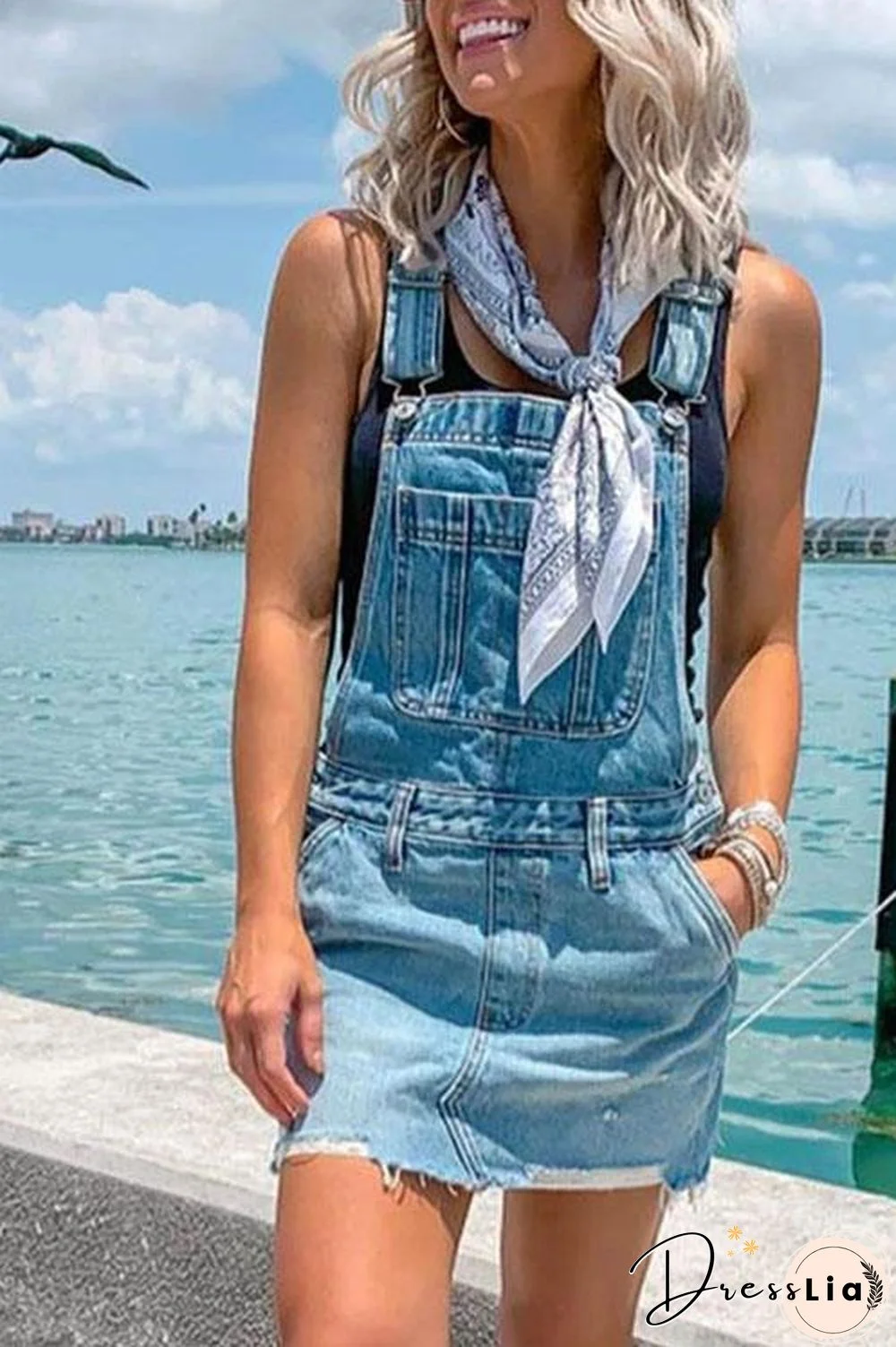 Cool Overall Denim Dress