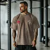 Retro Hell Gym Flame Skull Graphics Washed T-shirt by Inlyline