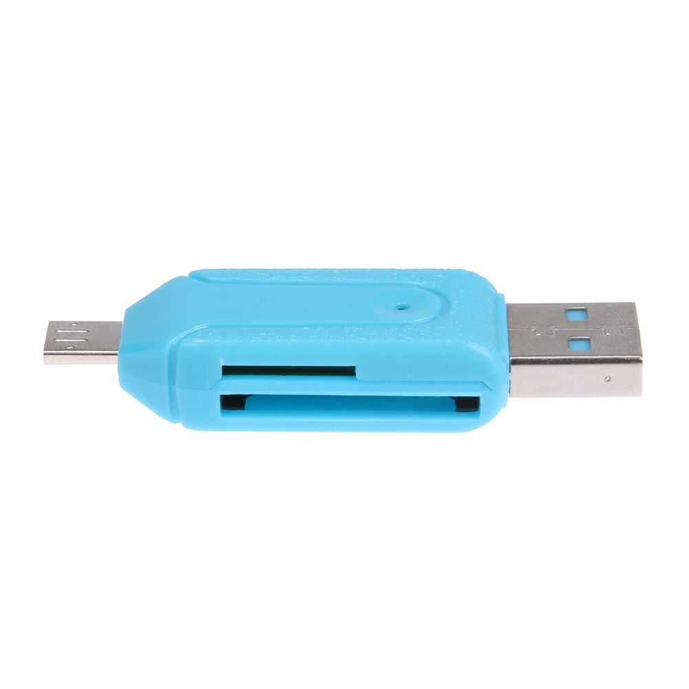 

Mini TF/SD Card Reader with USB/Micro USB Port OTG Function for Smart Phone, 501 Original