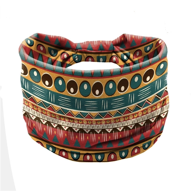 Women’s Hair Band African Print Pattern Wide Edge Elastic Knot Sports Yoga Headband Women’s Headwear Hair Accessories