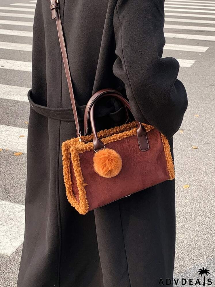 Contrast Binding Square Bag