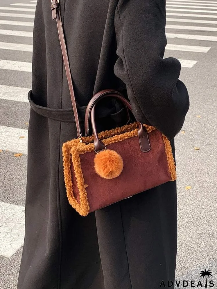 Contrast Binding Square Bag